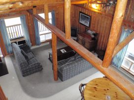 log suites living room